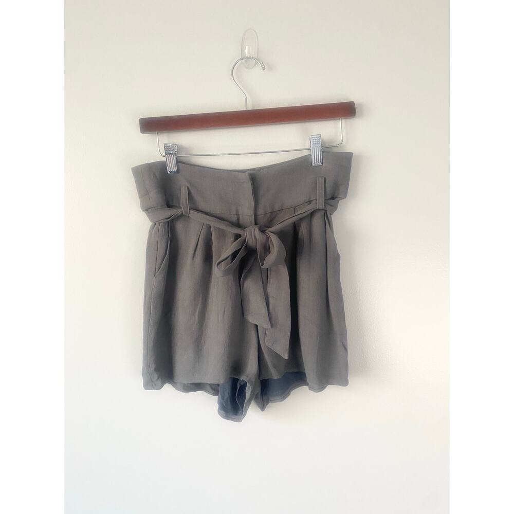 NWT Lucca Jordyn High Waisted Belted Shorts‎ in Charcoal Size XS